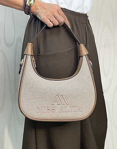 Γυναικεία Τσάντα Ώμου Miss Alita Μπεζ - Καφέ