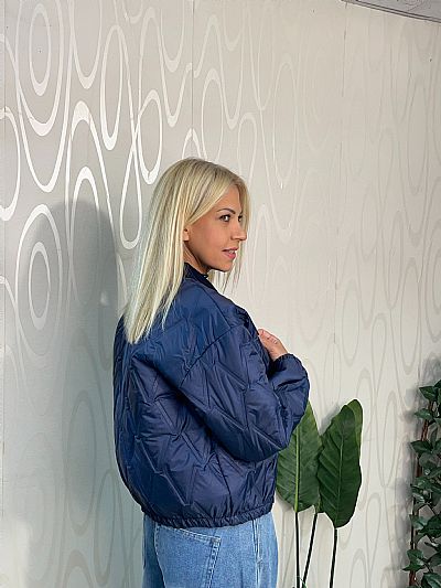 Γυναικείο Μπλε Καπιτονέ Τζάκετ