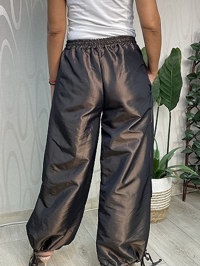 Γυναικείο Παντελόνι Μεταλλιζέ με Λάστιχο