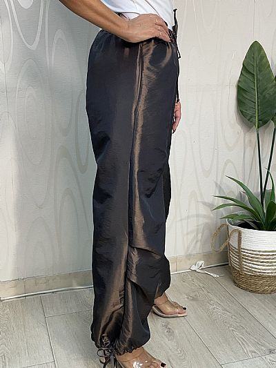 Γυναικείο Παντελόνι Μεταλλιζέ με Λάστιχο